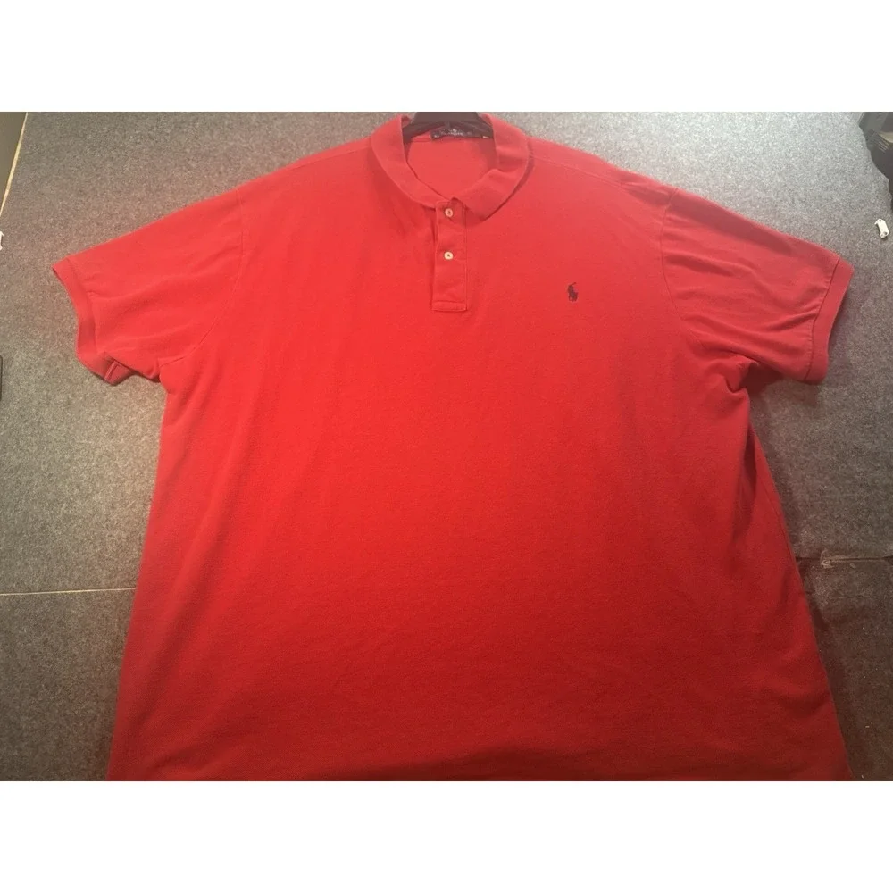 Polo Ralph‎ Lauren Red Short Sleeve Mesh Polo Shirt Size 4XB
